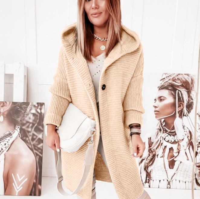 Women’s Plus Size Loose Cardigan Sweater – Cotton Blend Soft Commuter Knit Cardigan, 6 Colors, S–XL