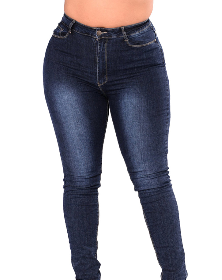 Women’s Elastic Skinny Jeans – High-Stretch Slim-Fit Casual Denim Pants