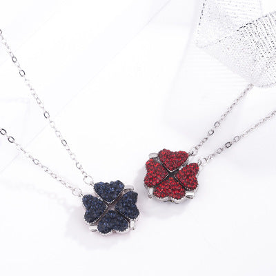 Clover Heart Adjustable Choker Necklace