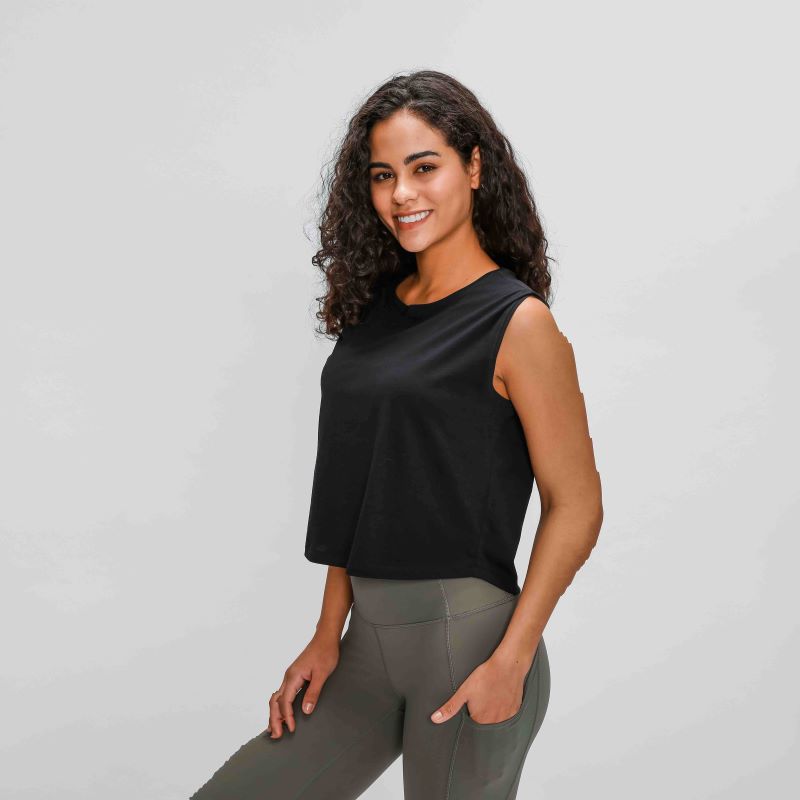 Women’s Cotton Quick-Dry Yoga Tank Top – Sleeveless Workout & Fitness Shirt
