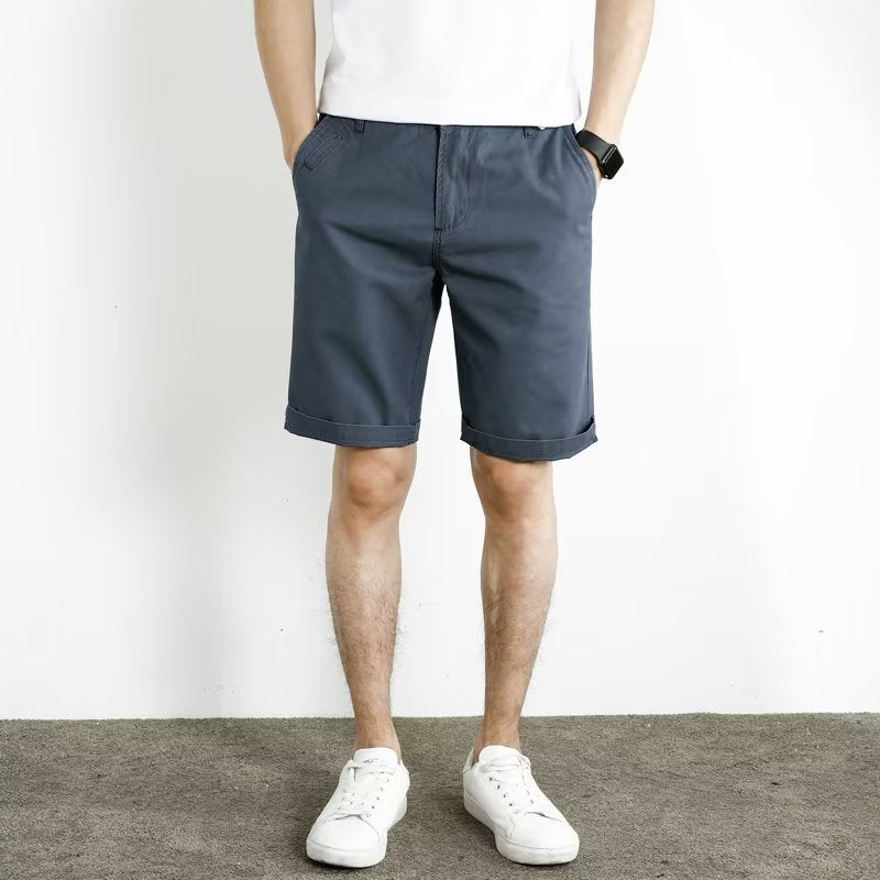 Men’s Casual Loose Cropped Pants – Elastic Waist Summer Capri Pants