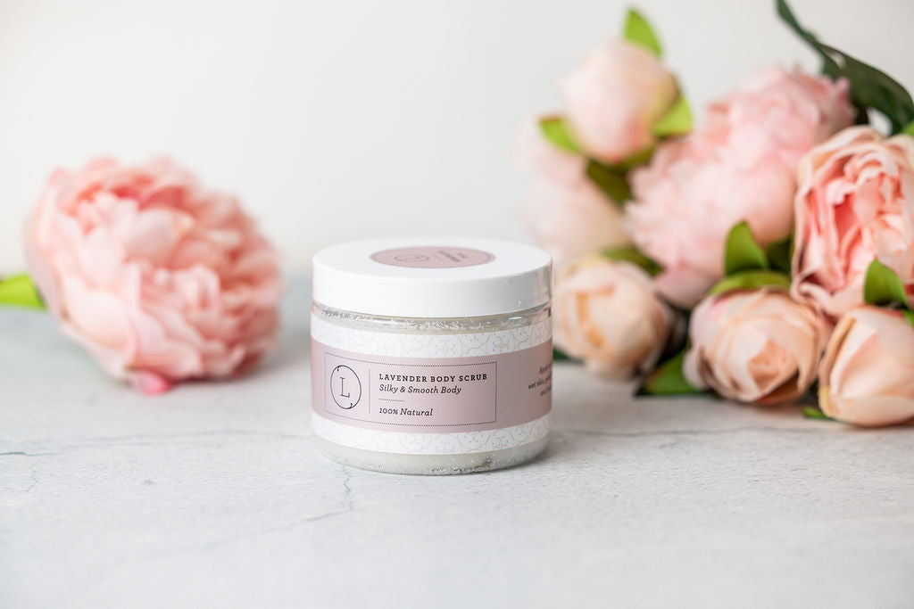 Lavender Body Salt Scrub – Handmade Natural Exfoliating Skin Treatment