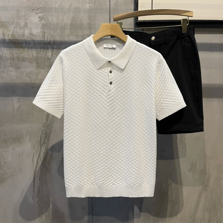 Men’s Slim Fit Cotton Blend Polo Shirt – Vintage Lapel Short Sleeve Summer Tee, M–3XL