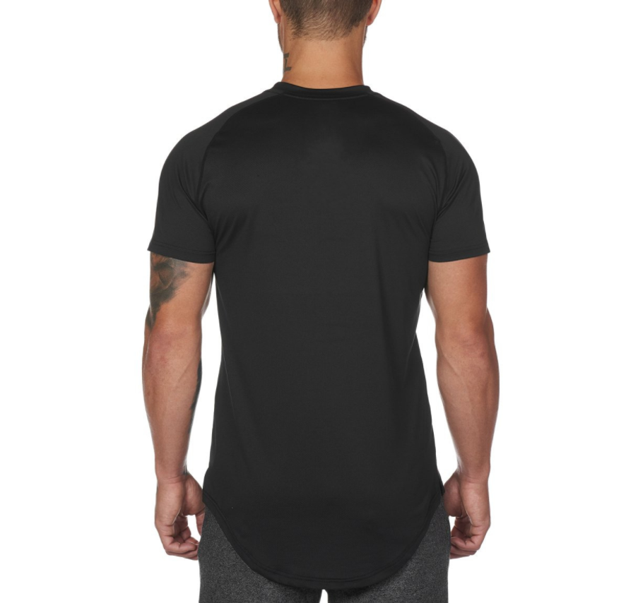 Men’s Quick-Dry Basketball Training T-Shirt – Cotton Stretch Athletic Workout Shirt