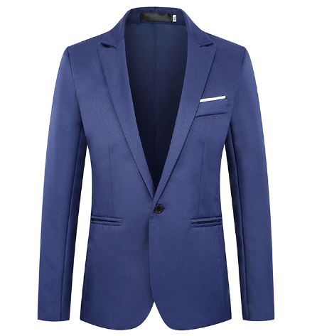 Men’s Slim Fit Cotton Blend Blazer – Business & Formal Casual Jacket, M–4XL