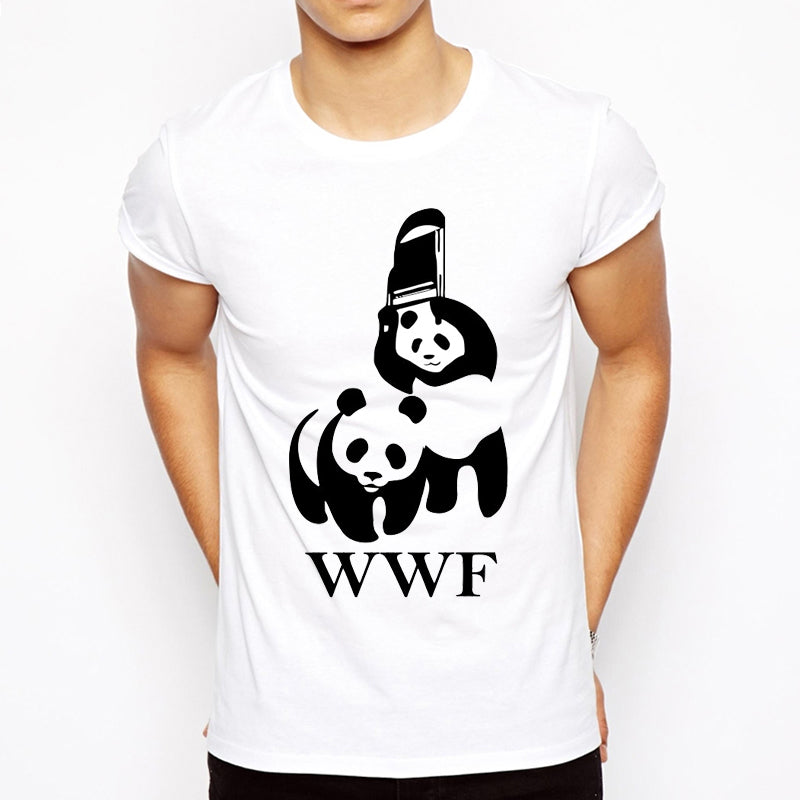 Men’s Funny Wrestling Panda T-Shirt – Casual Graphic Summer Tee, S–3XL
