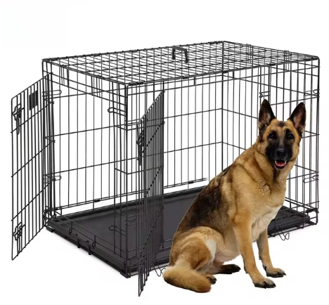 Foldable Dog Wire Crate – 30-Inch Portable Pet Cage for Home & Travel