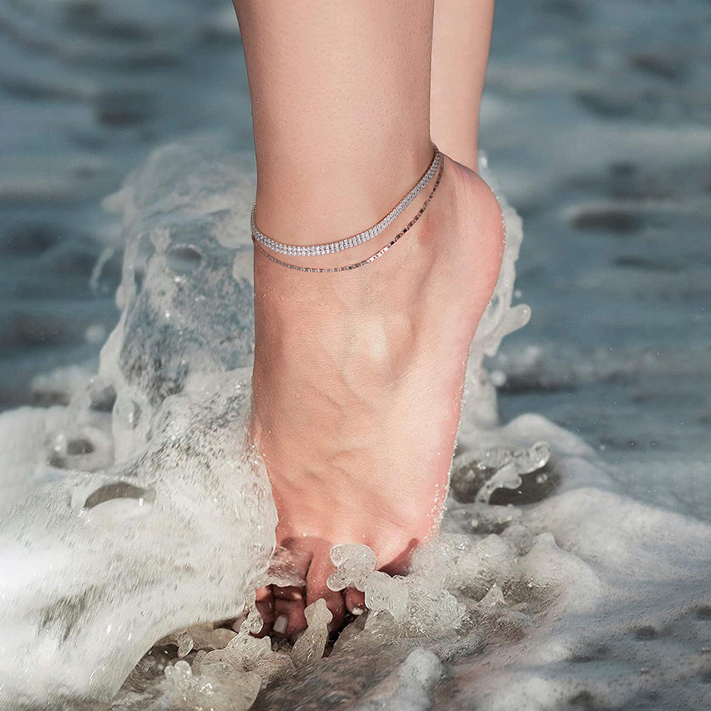 Adjustable 2.0mm Sterling Silver Anklet