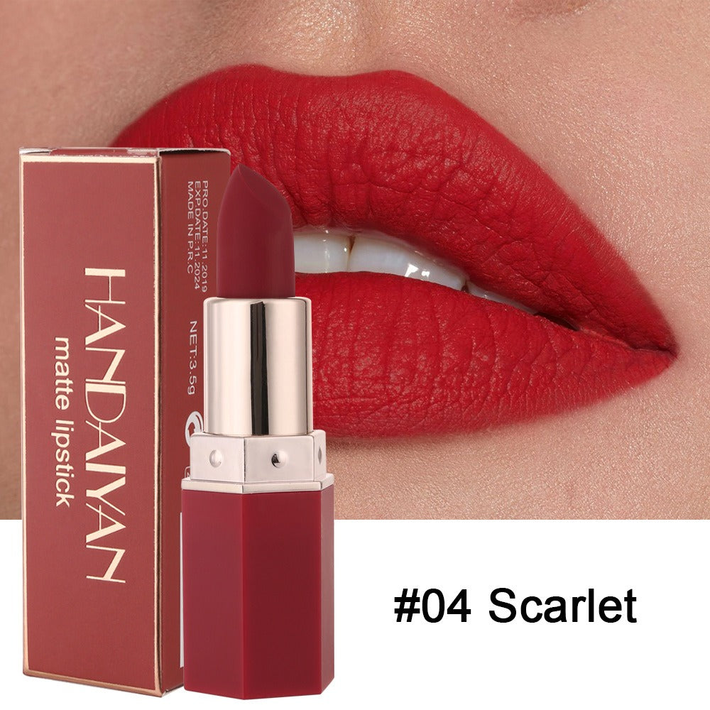 6-Color Matte Moisturizing Lipstick for Daily Use