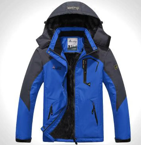 Men’s Waterproof Thermal Hiking Jacket – Windproof Insulated Outdoor Winter Coat, 8 Colors, L–6XL