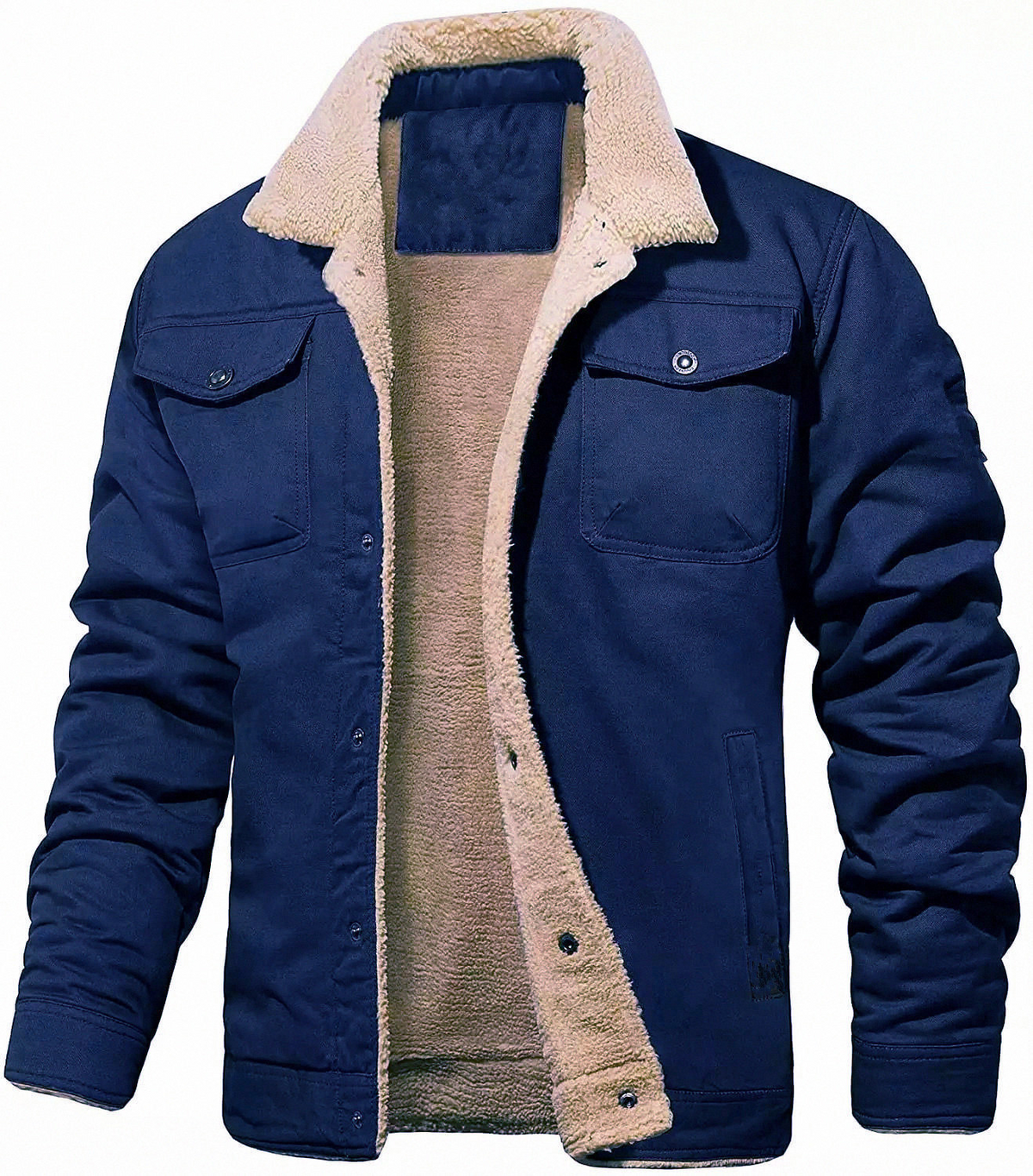Men’s Fleece-Lined Hooded Overalls – Warm Mid-Length Winter Outerwear, 7 Colors, S–3XL