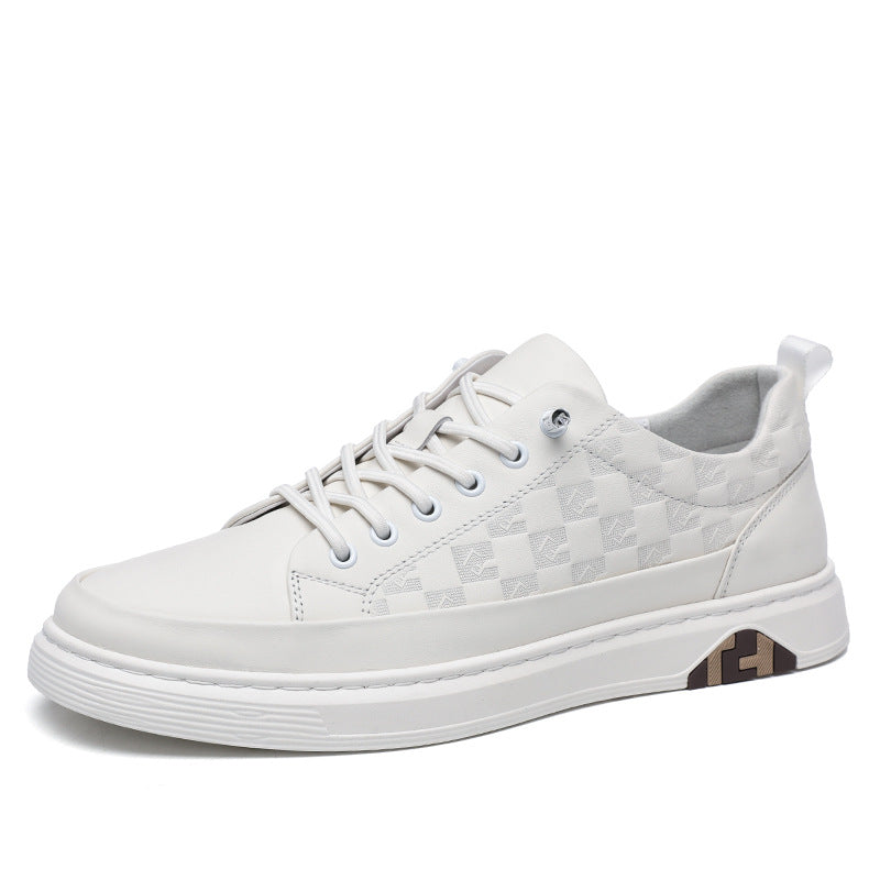 Men's Breathable Genuine Leather Casual Sneakers
