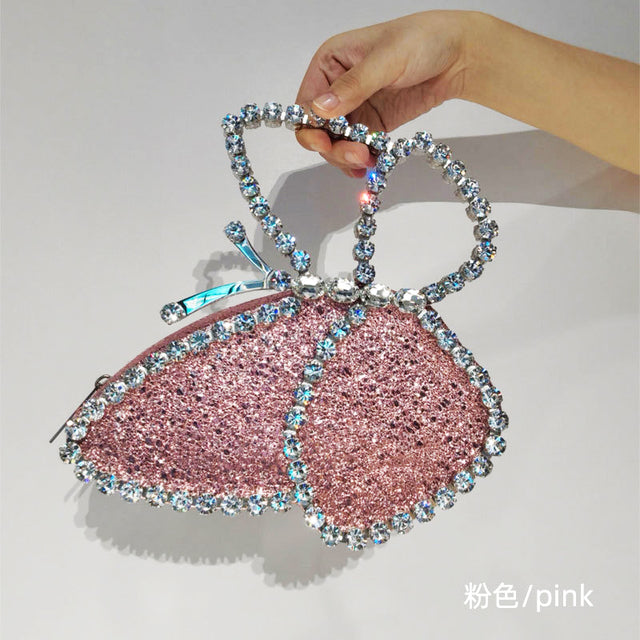 Luxury Rhinestone Butterfly Clutch Bag for Women – Sparkling Wedding, Party & Evening Crossbody Purse