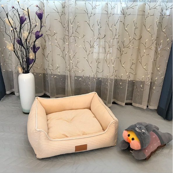 Washable Cotton Pet Bed Mat – Breathable Removable Cushion for Cats & Dogs