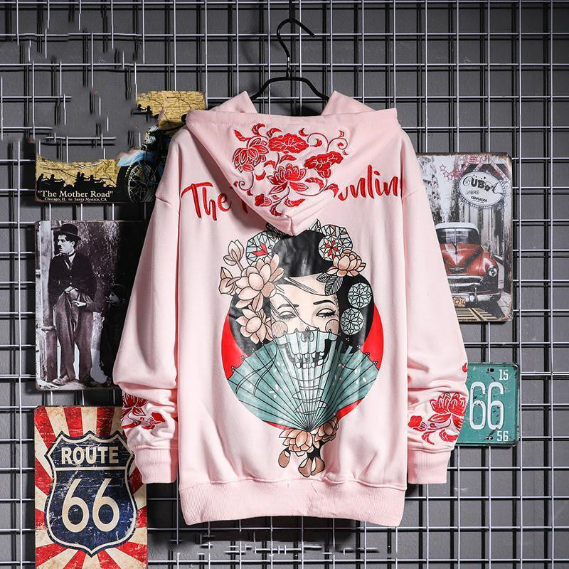 Men’s Oversized Embroidered Hoodie – Modern Streetwear Pullover – USA
