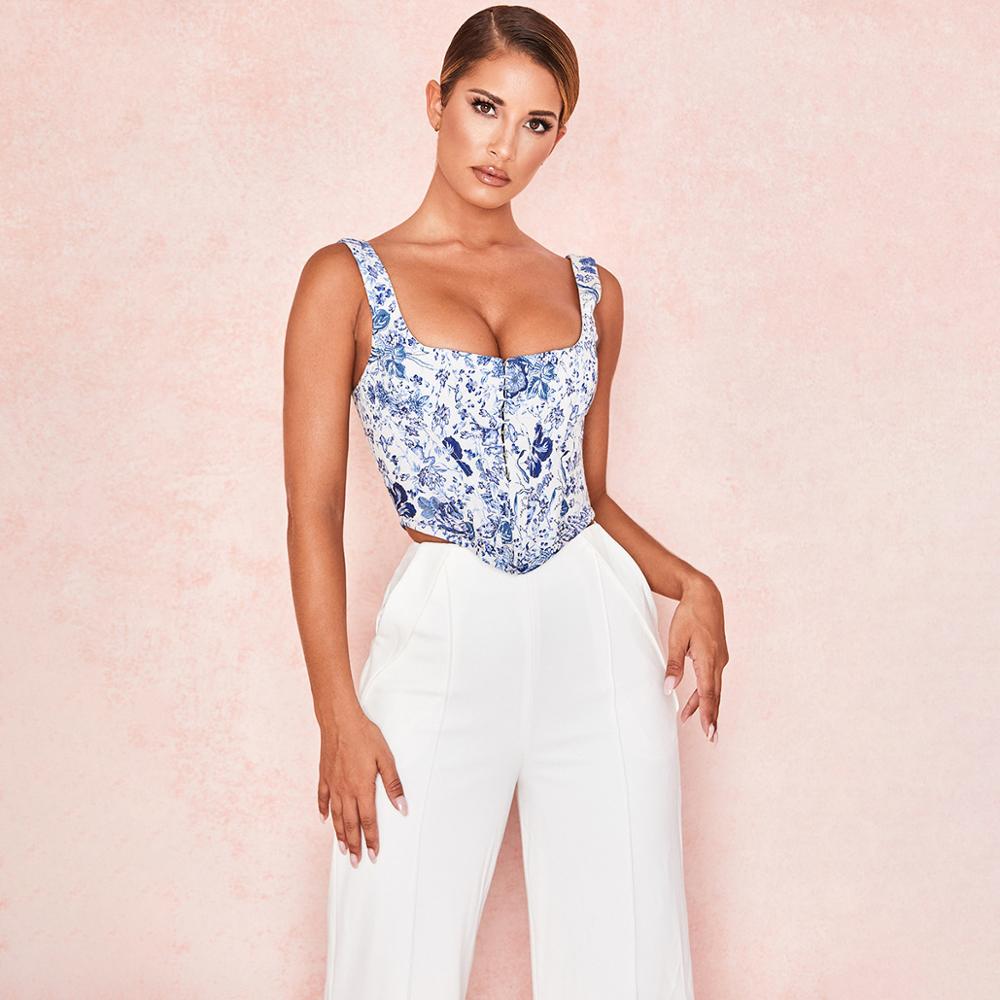 Women’s Slim Fit Ethnic Print Crop Tank Top – Sleeveless Boho Summer Top