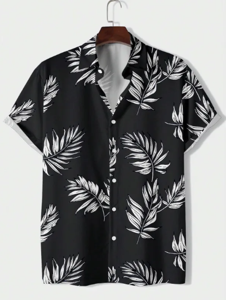 Men’s Aloha Pixel Hawaiian Shirt – 3D Digital Print Breathable Summer Shirt