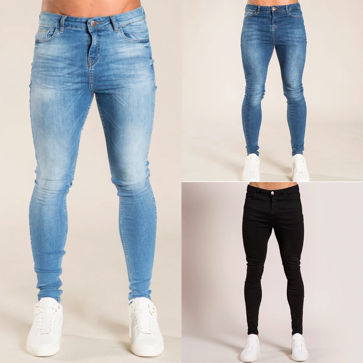 Men’s Jeans & Trousers Without Holes – Clean Classic Casual Pants