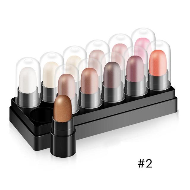 12-Color Waterproof Eyeshadow Pencil Set for Makeup