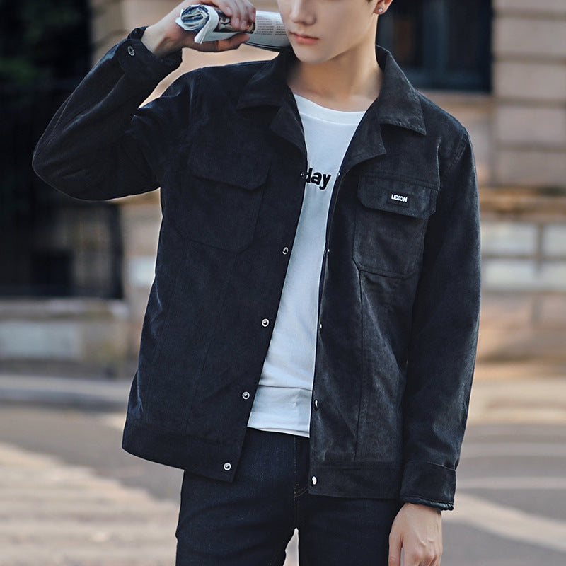 Men’s Korean-Style Fashion Jacket – Slim-Fit Wear-Resistant Casual Outerwear, 4 Colors, M–3XL