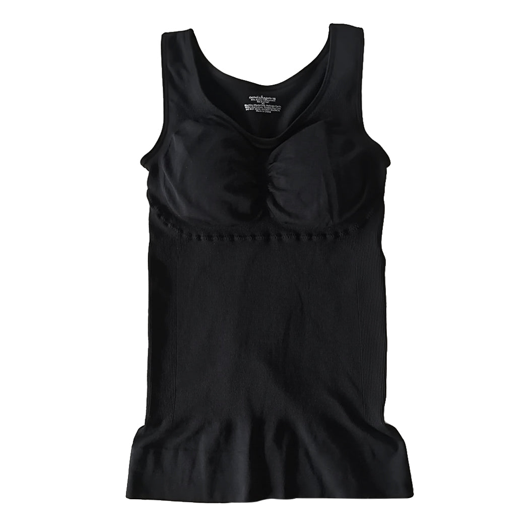 Women’s Long Layered Tank Top with Chest Padding – Sleeveless Casual Top