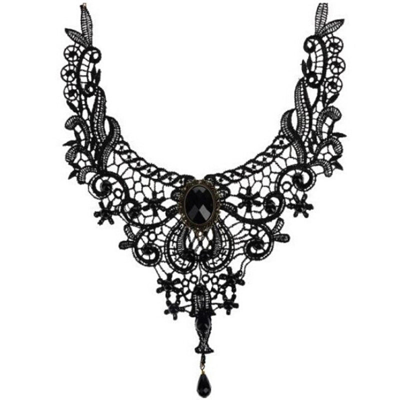 Vintage White Lace Choker Necklace for Brides