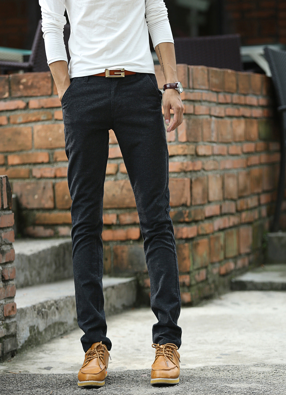 Men’s Cotton Linen Summer Pants – Slim Fit Casual Trousers