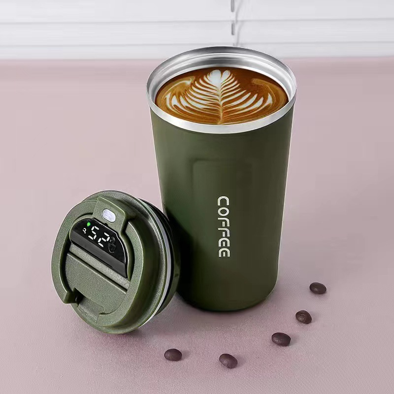 Smart Stainless Steel Insulated Cup – 304 Steel Temperature Display Travel Mug
