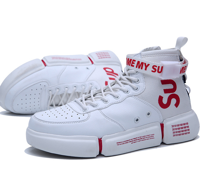High-Top Breathable Sneakers for Men - Trendy Style