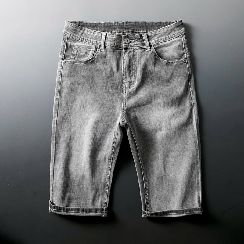 Men’s Mid-Waist Cotton Stretch Straight Denim Pants – USA