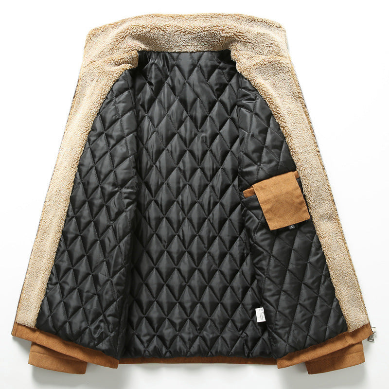 Men’s Corduroy Jacket with Thick Cotton Lining