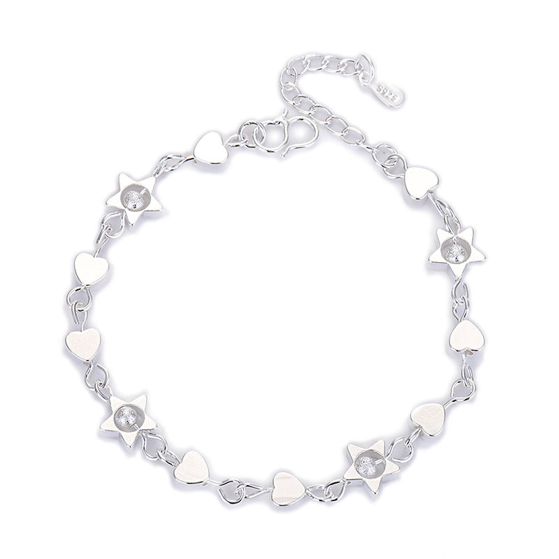 Women’s Geometric Heart Bracelet – Gold & Silver Stainless Steel Love Jewelry