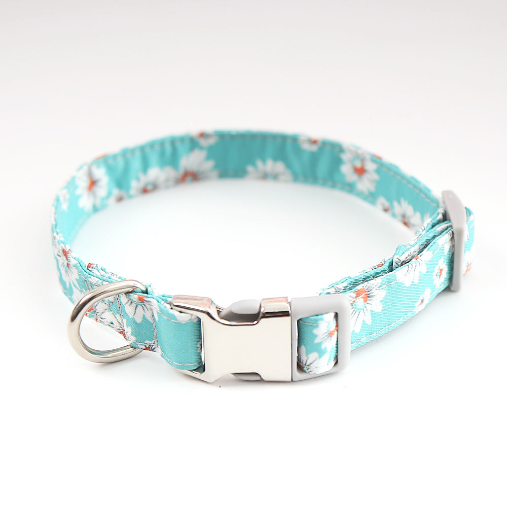 Cute Cotton Dog Collar – Adjustable Anti-Bite Pet Collar with Alloy Buckle
