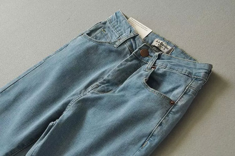 Women’s High-Waisted Stretch Skinny Jeans – Cotton-Rich Slim Ankle Denim, Sizes 25–29