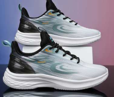 Men’s Summer Breathable Flyknit Sneakers – Modern Casual Athletic Shoes