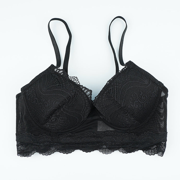 Women’s Black Lace Adjustable Bra – Elegant Supportive Lingerie