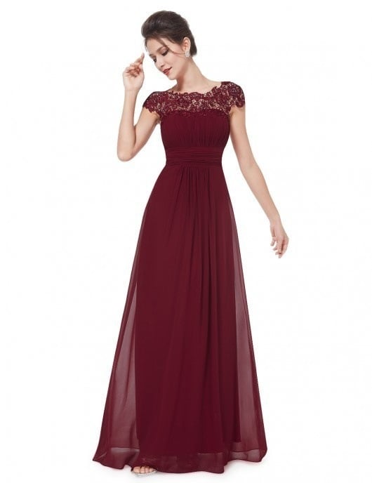 Elegant Backless Lace Maxi Dress – Women’s Formal Evening Party Dress