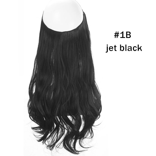 45cm Invisible Long Wavy Hair Extensions – Fish Line Synthetic Hairpiece, 32 Colors