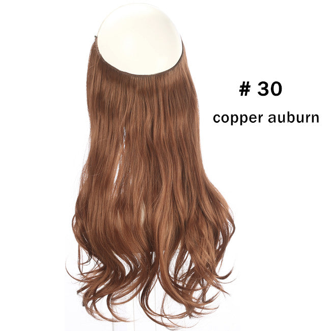 45cm Invisible Long Wavy Hair Extensions – Fish Line Synthetic Hairpiece, 32 Colors