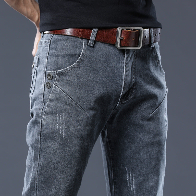 Men’s Slim Fit Stretch Jeans – Fashion Casual Denim Pants
