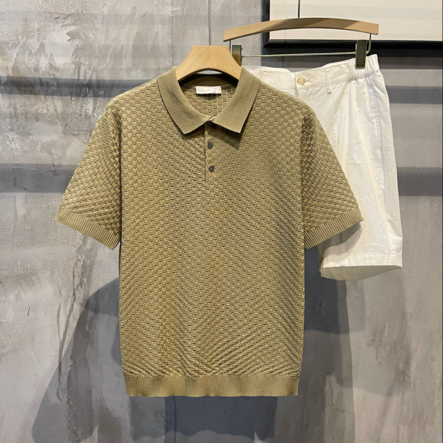 Men’s Slim Fit Cotton Blend Polo Shirt – Vintage Lapel Short Sleeve Summer Tee, M–3XL