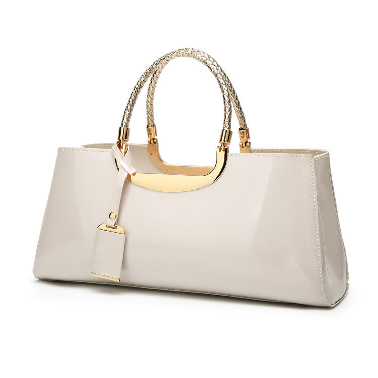 Elegant Patent Leather Handbag – Chic Women’s Shoulder & Hand Carry Purse