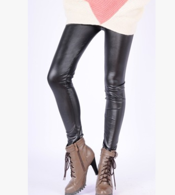 Women’s Stretchy Faux Leather Slim-Fit Pants – Curve-Flattering Skinny Leggings, XS–L