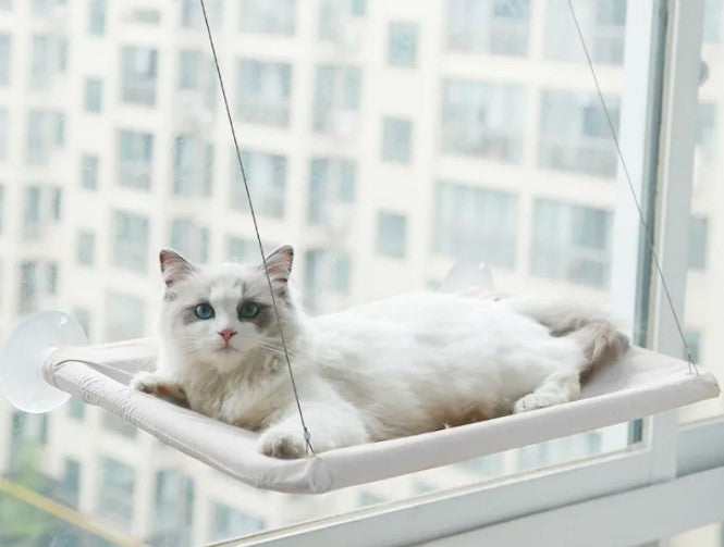 Cat Window Hammock – Suction Cup Hanging Bed for Sunbathing & Lounging