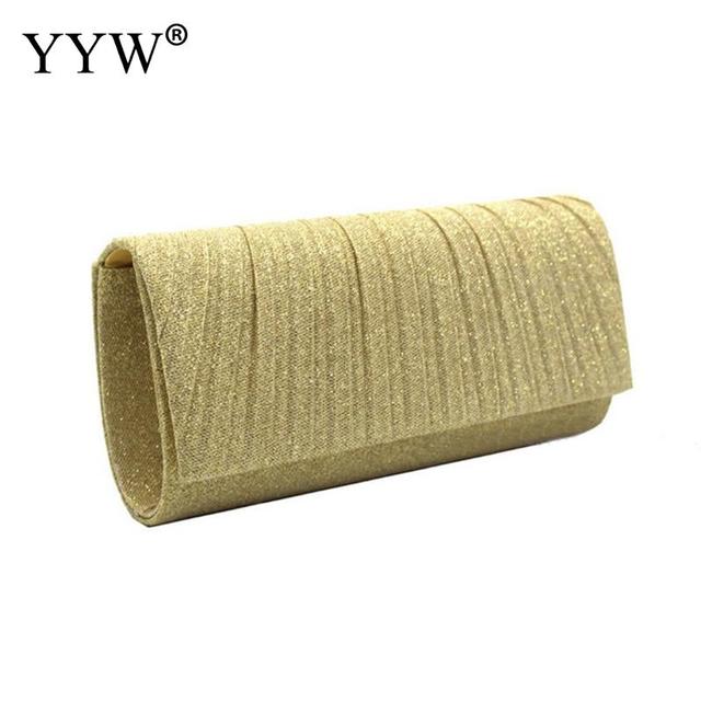 Luxury Glitter Leather Clutch Bag for Women – Sparkling Evening Party Purse with Chain Strap