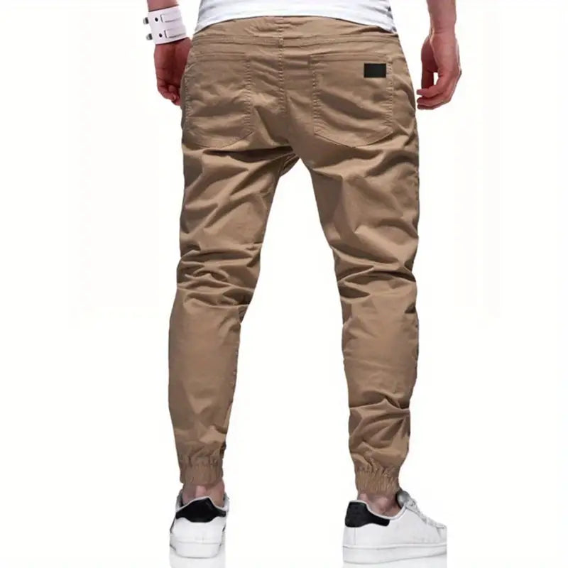 Men’s Casual Drawstring Cargo Jogger Pants – Comfortable Utility Trousers – USA
