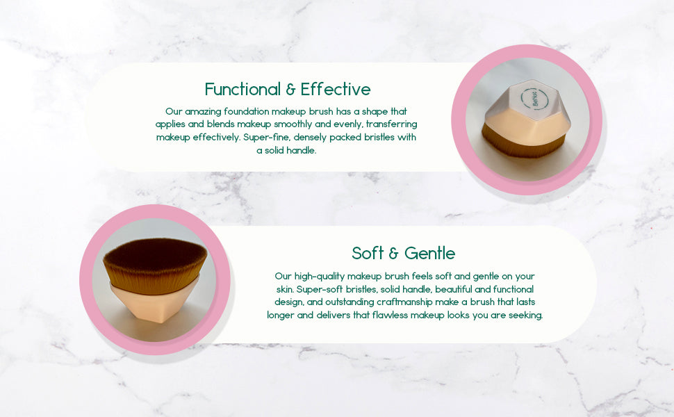 Professional Foundation Brush – Soft Synthetic Makeup Application Tool