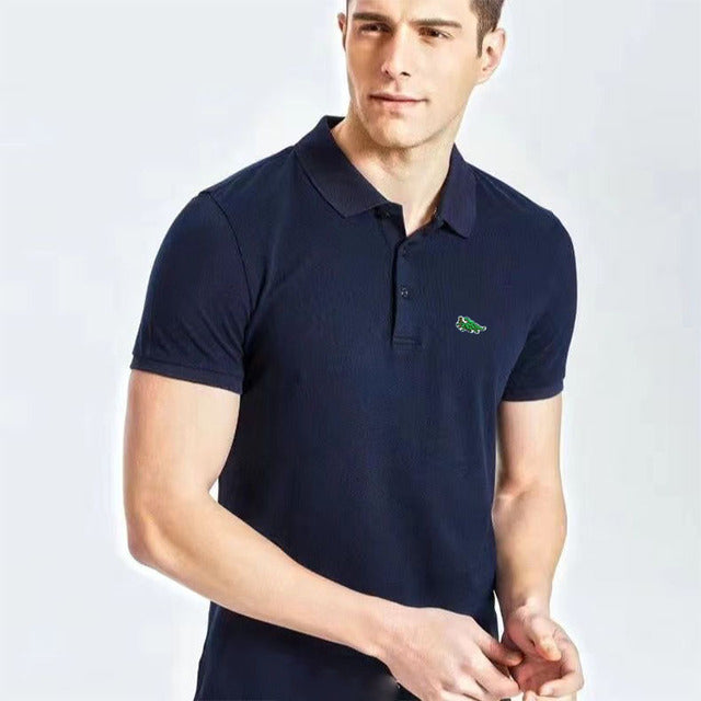 Men’s Premium Embroidered Polo Shirt – Short Sleeve Regular Fit Casual Polo, S–6XL
