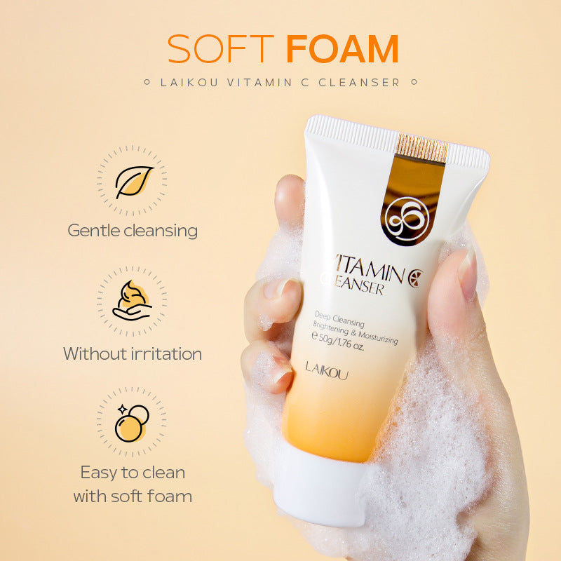 Vitamin C Deep Cleansing Facial Foam – Brightening Amino Acid Face Wash 50g