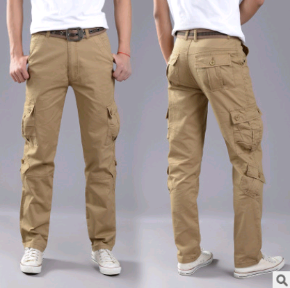 Men’s Multi-Pocket Military Cargo Pants – Casual Utility Trousers